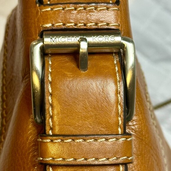 MICHAEL Michael Kors Brookville Caramel Leather Slouchy Hobo Shoulder Bag 2008 - Picture 12 of 15
